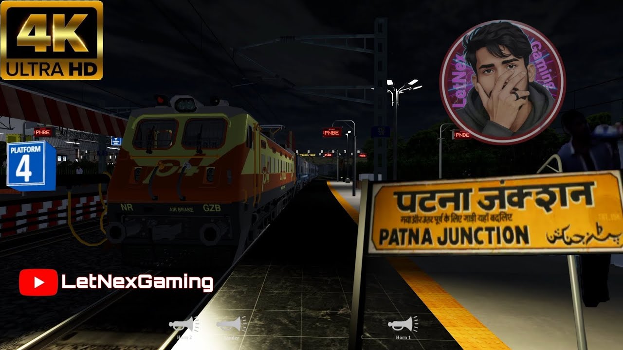 Railway simulator india Night mode 😱 4K ( Patna junction to Phulwari Sharif ) Android Gameplay