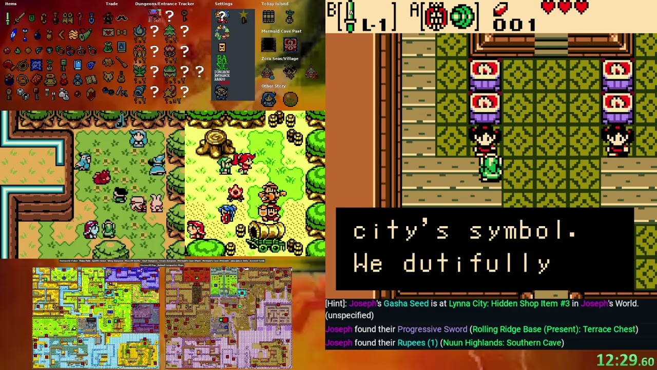 Oracle of Ages Archipelago Randomizer - We cannot go swimming today due to bad poptracker bugs