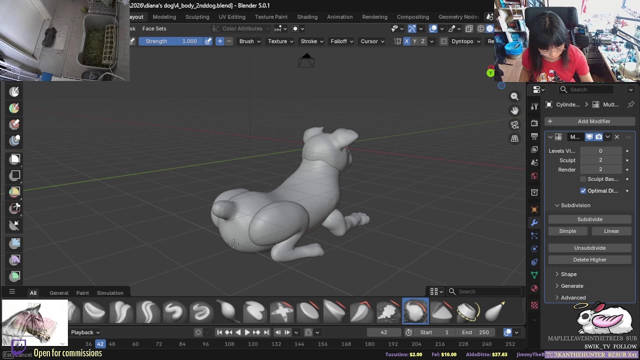 3D sculpt then digital paint
