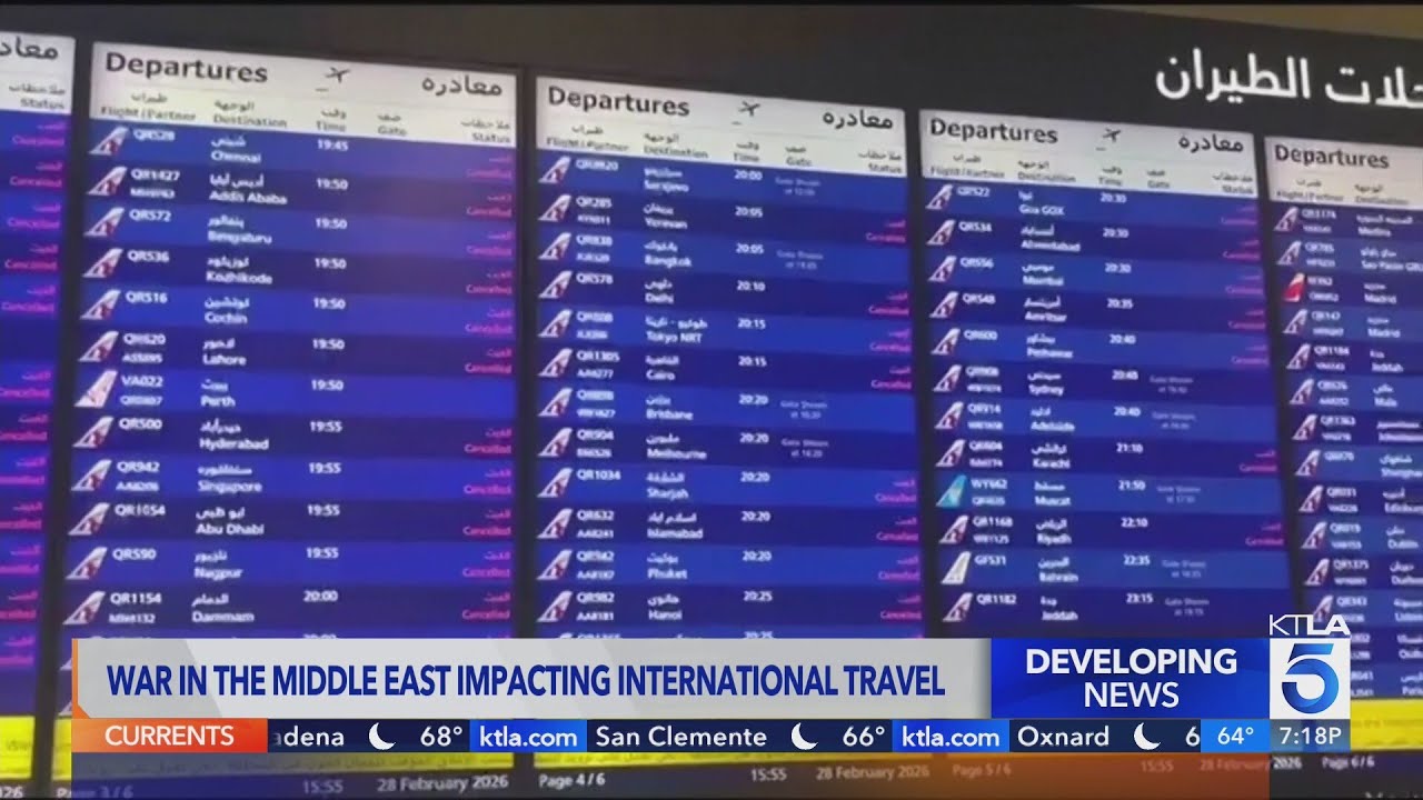 Thousands of flights cancelled as the war in the Middle East cripples international travel