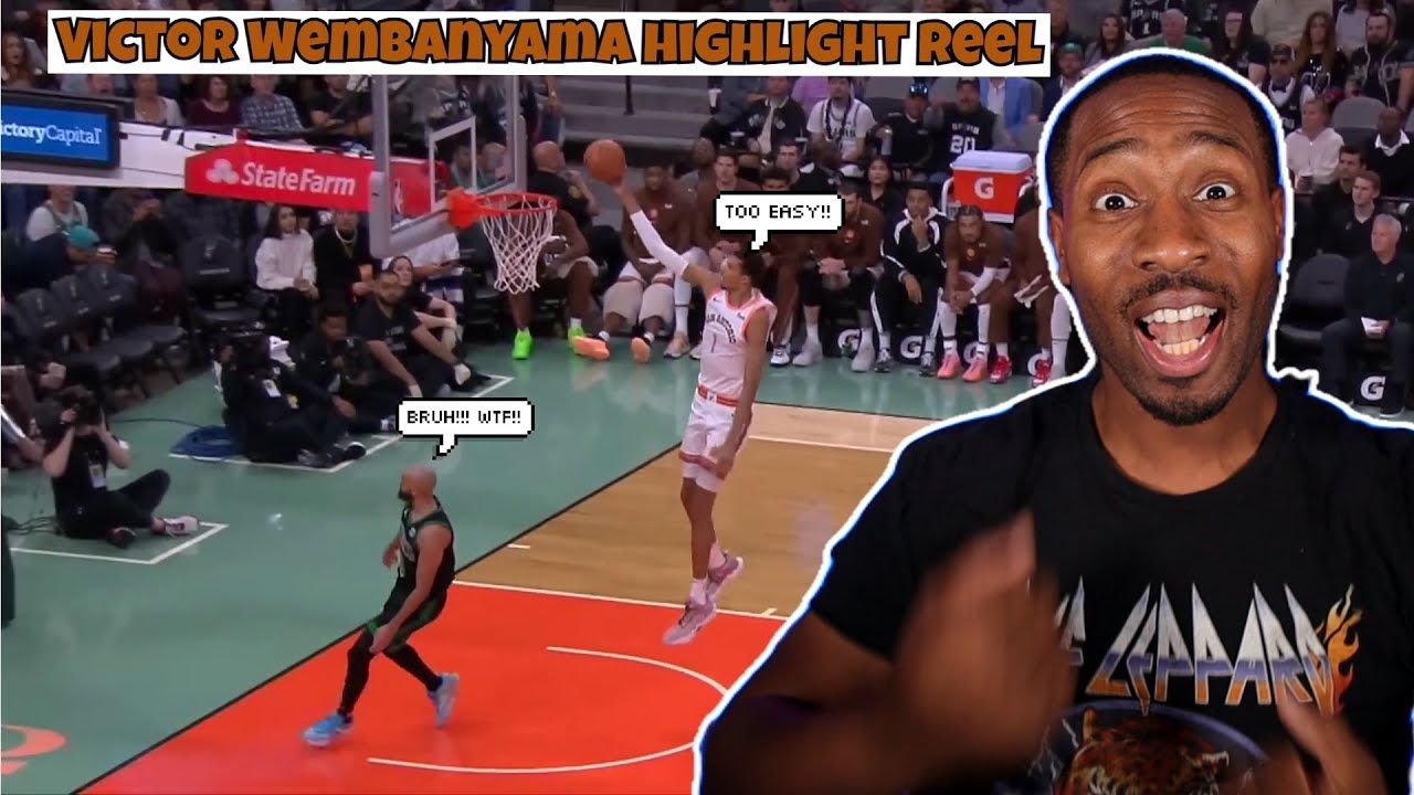 Victor Wembanyama Highlight Tape | Reaction