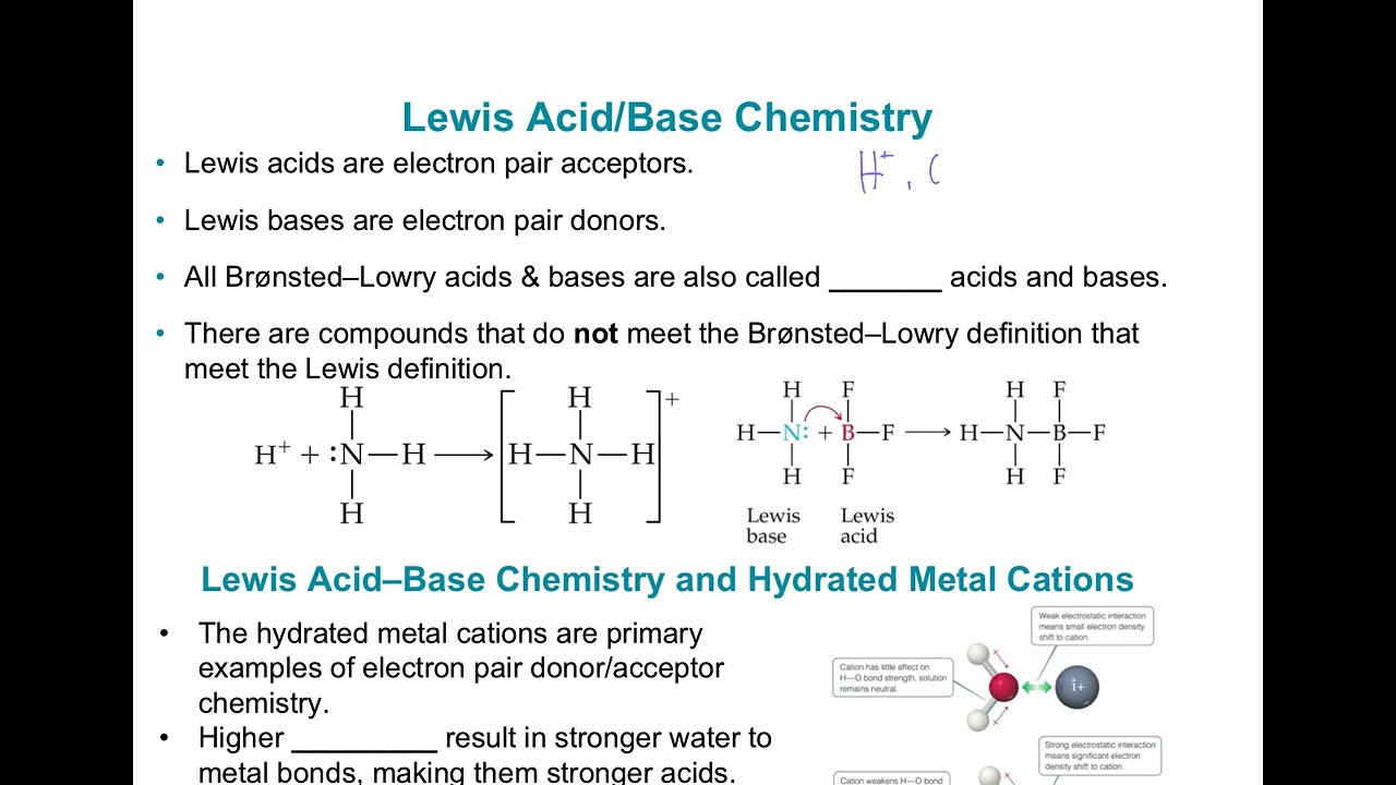 Chapter 16.10 Video - Lewis Acids + Bases