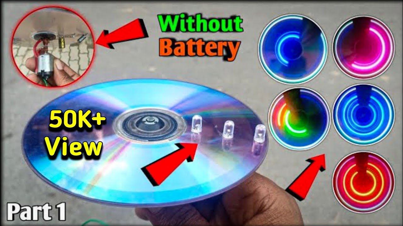 बिना बैटरी के घूमने वाला लाईट | how to make spinning led light without battery | Spinning led light