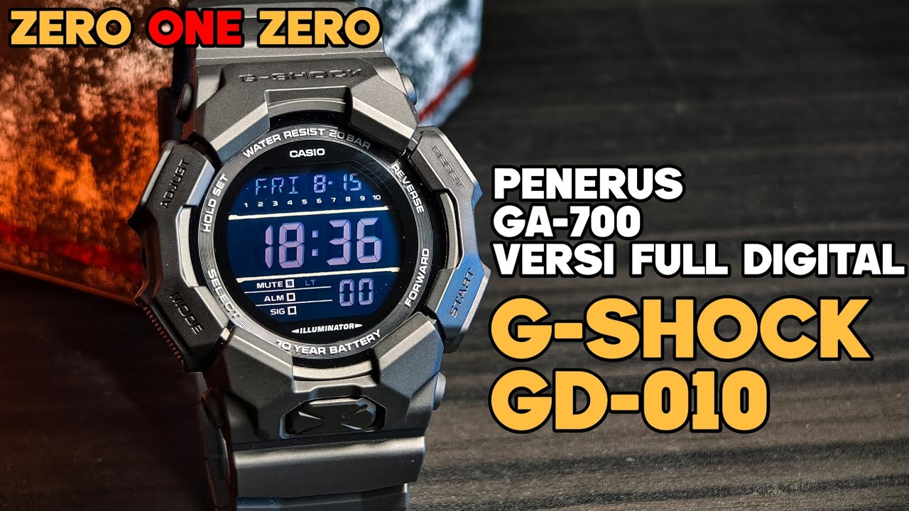 UNBOXING JAM TANGAN G-SHOCK GD-010 PENERUS GA-700 INI ! | TUTORIAL CARA SETTING