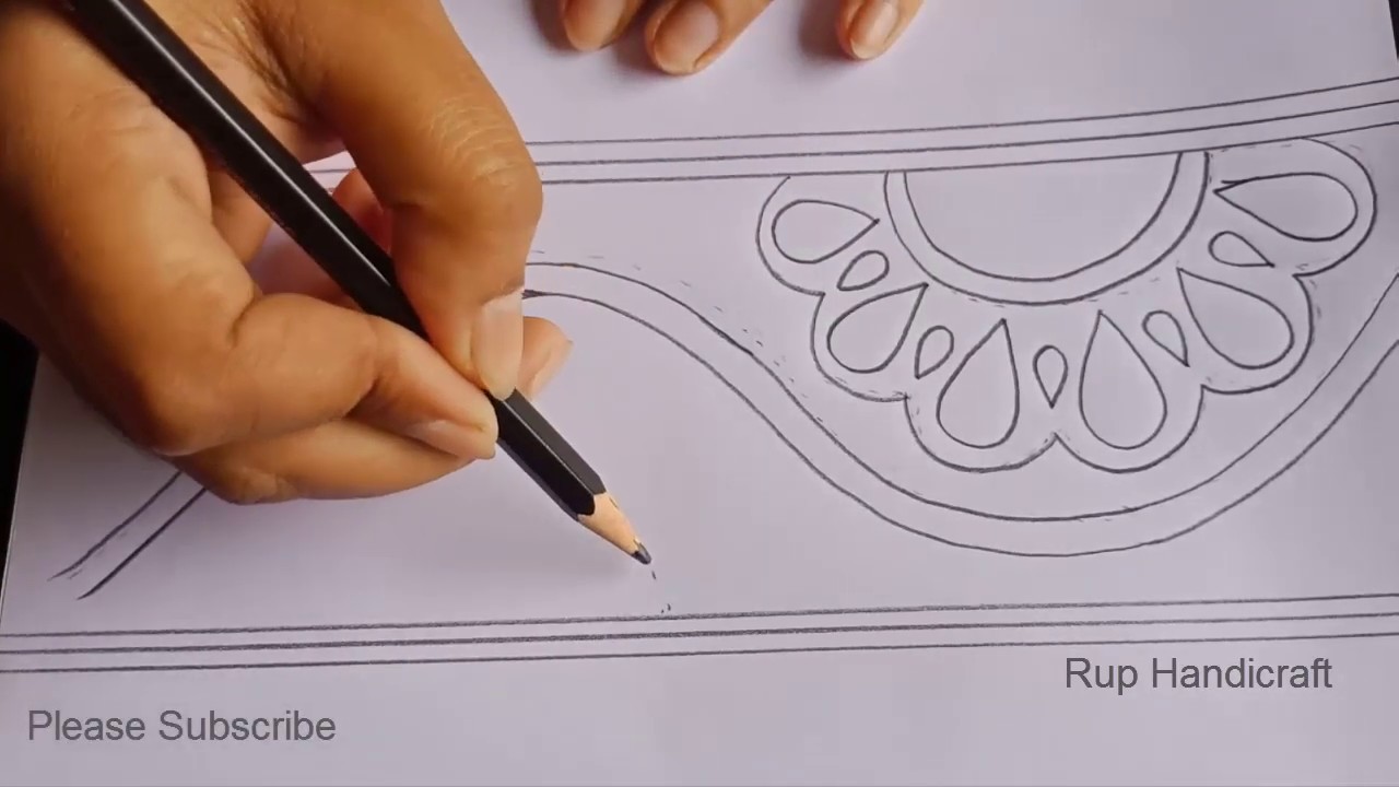 How to Draw Nakshi Kantha Design Hand Embroidery-126,আধুনিক নকশীকাঁথার ডিজাইন,नोक्षी कथा डिजाइन