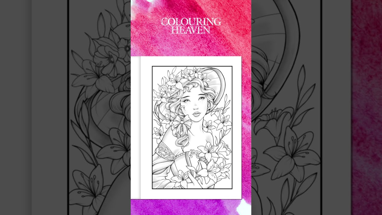 MYSTERIOUS WOMEN colouring flip through | Colouring Heaven Special 