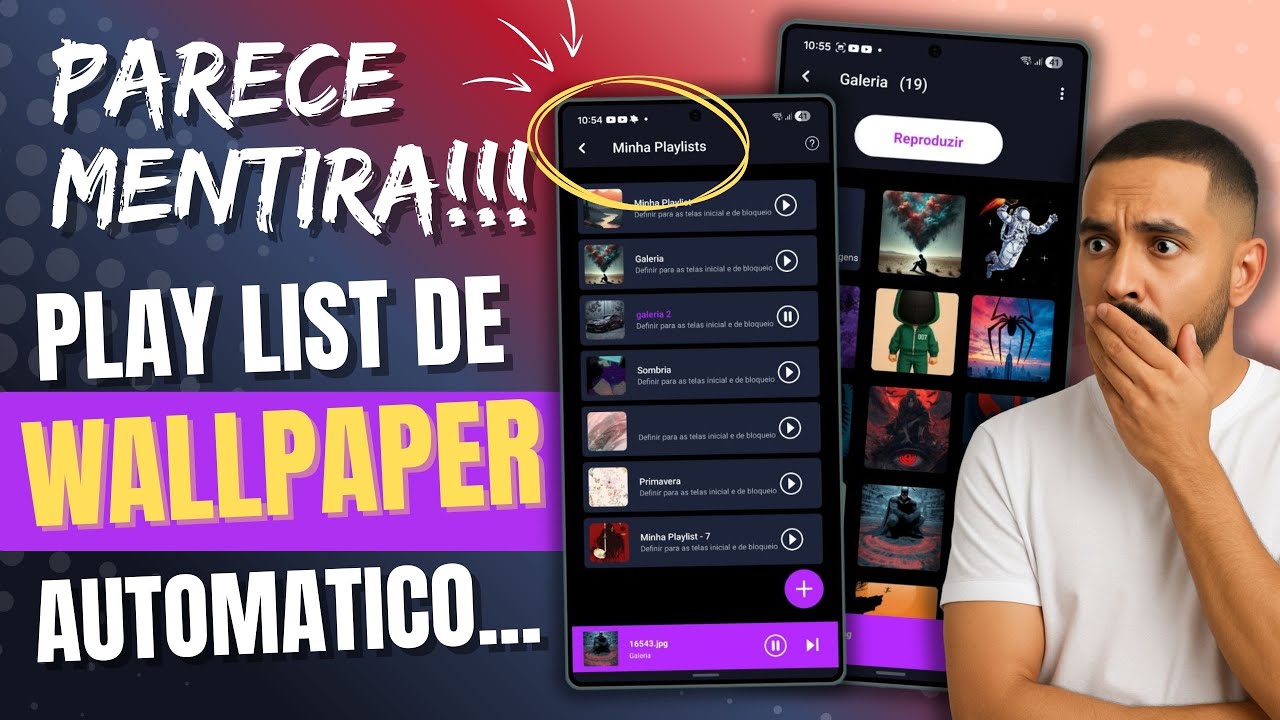 Como criar sua Play List de WALLPAPER que aplica automático! Isso vai te surpreender.