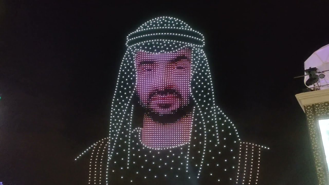 Drone light show  for New Year evening 🌆