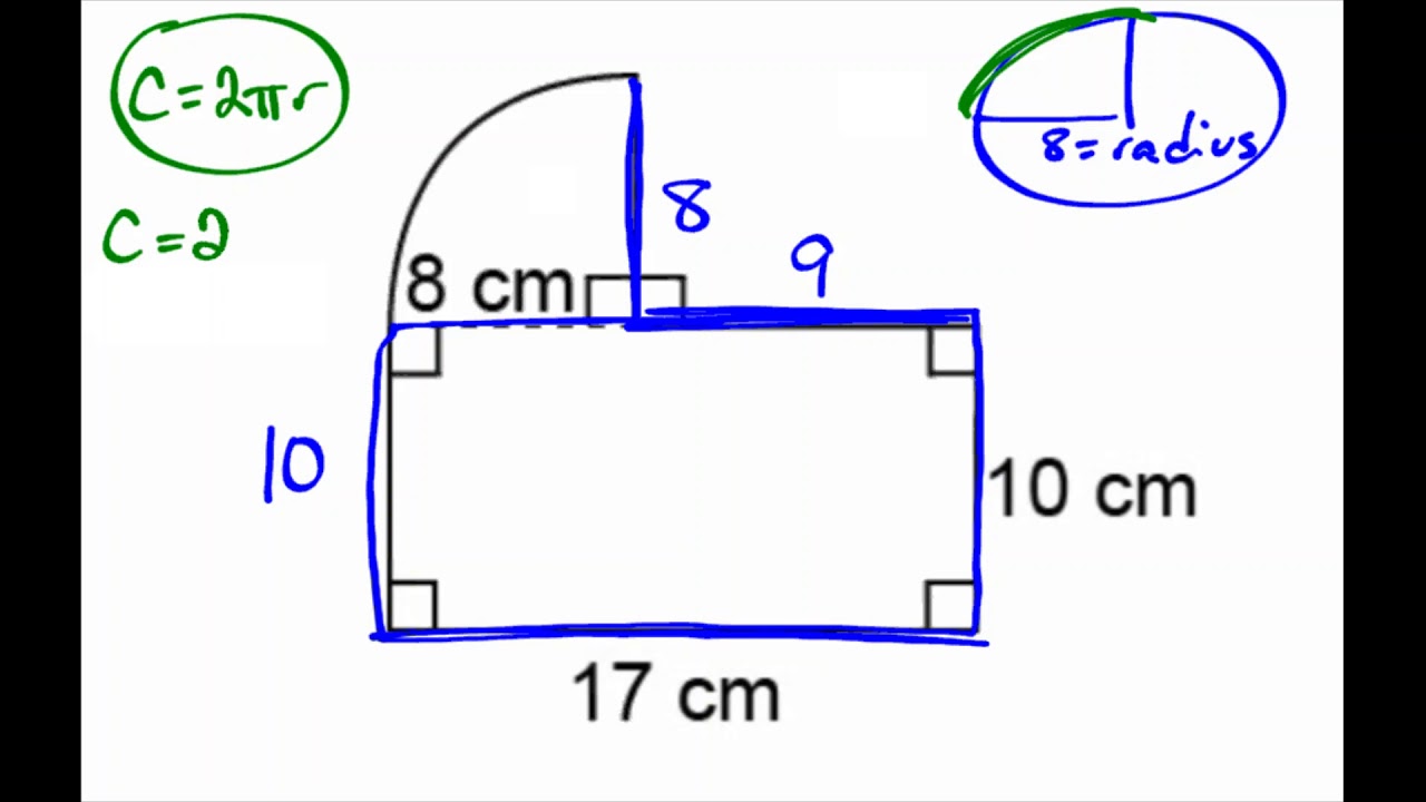 Perimeter   Quarter Circles 1