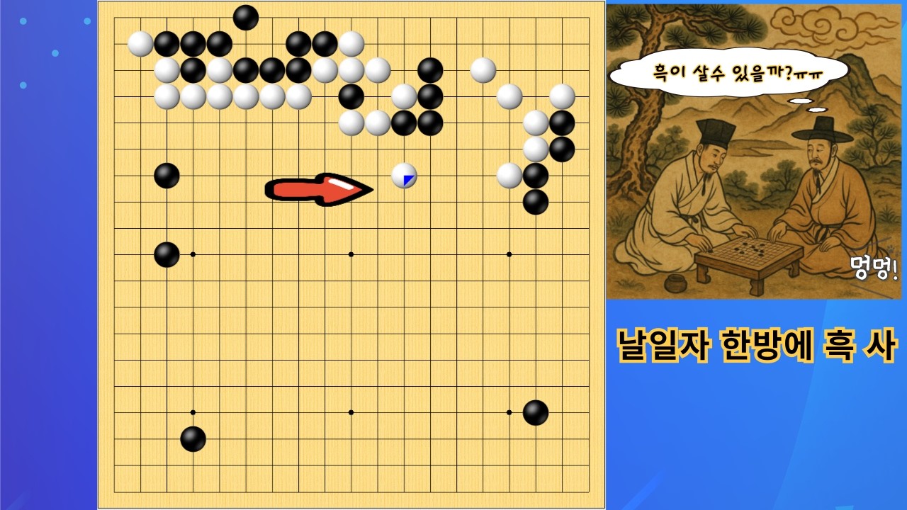 타이젬 1급 대국.백의 날일자 수에 흑의 앞길이 험난합니다.#취미생활 #사활문제 #무료바둑 #치매예방