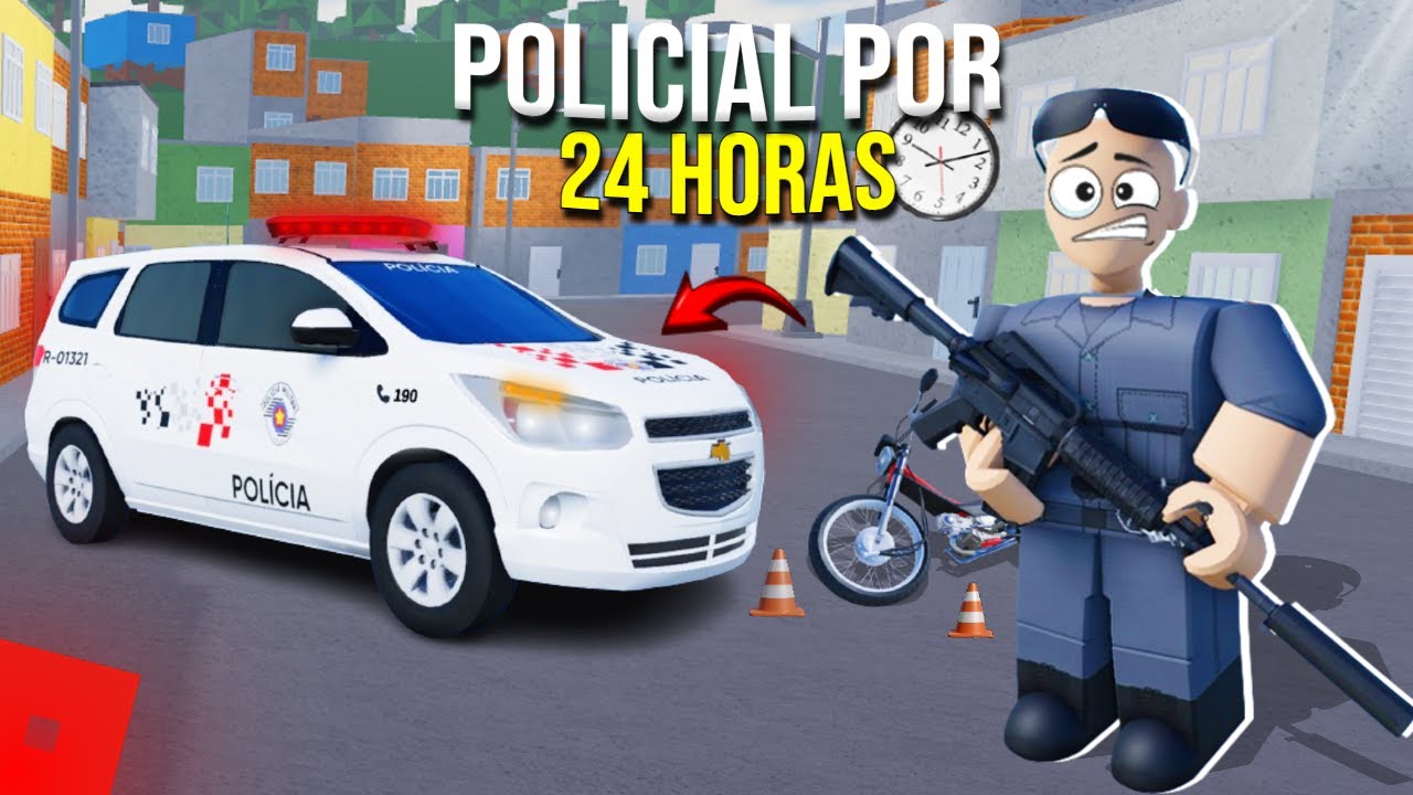 24H SENDO POLICIAL NO ROBLOX ROLEPLAY 📢🚨 | [ROBLOX] [ROLEPLAY]