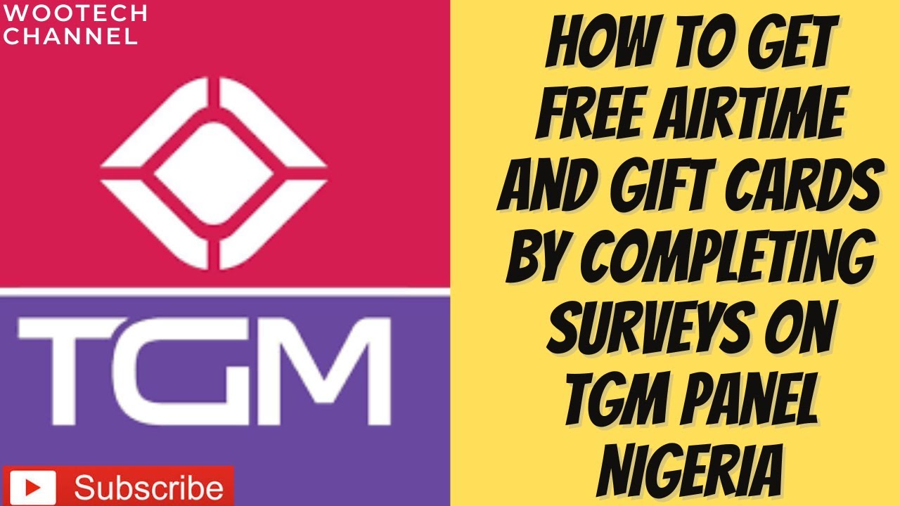 How To Get Free Airtime And Gift Cards By Completing Surveys On TGM Panel Nigeria