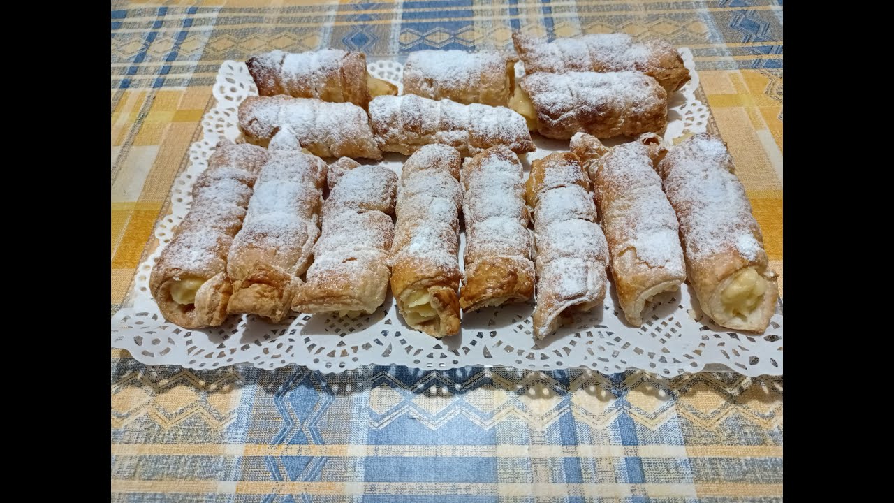 Canutillos de hojaldre rellenos de crema