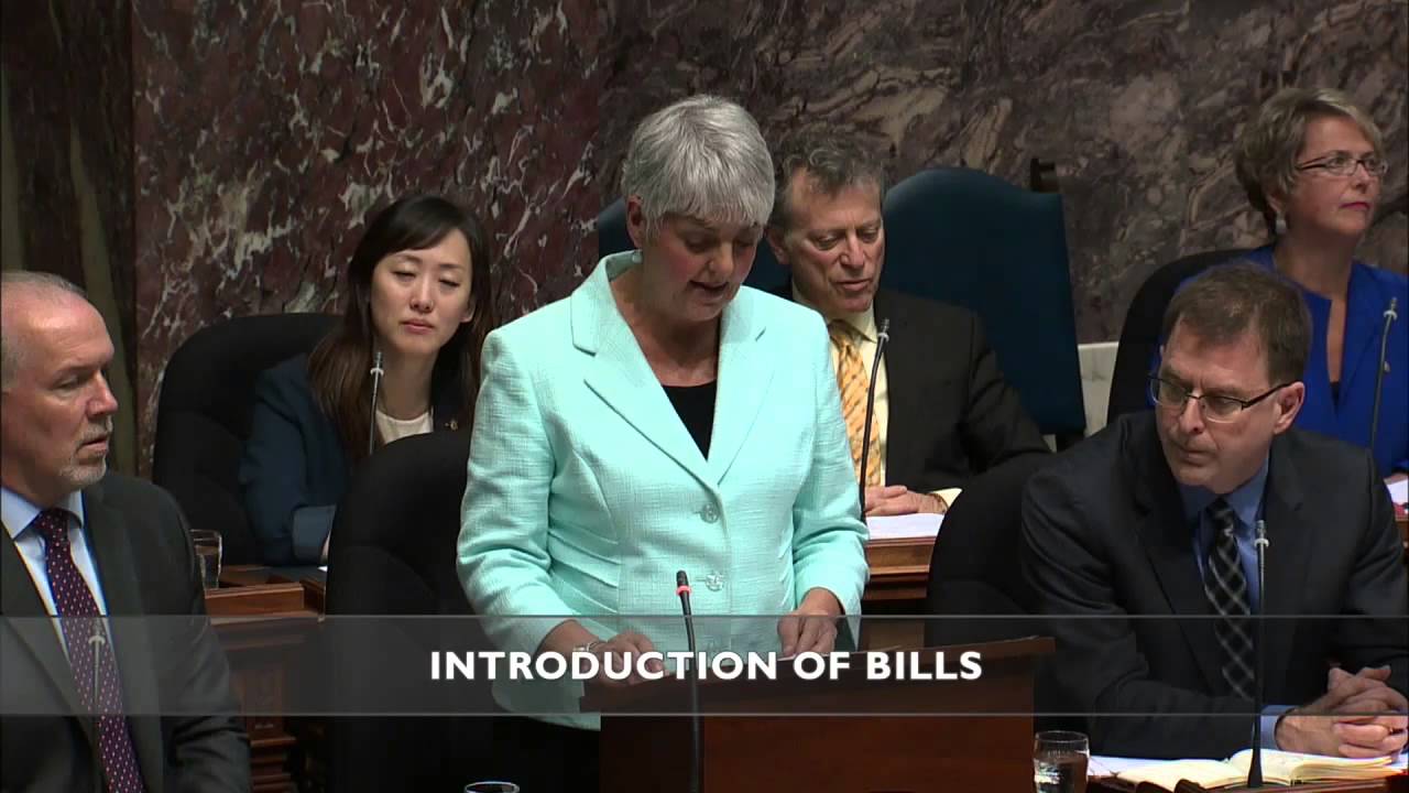 Carole James Introduces the Franchise Act in the BC Legislature