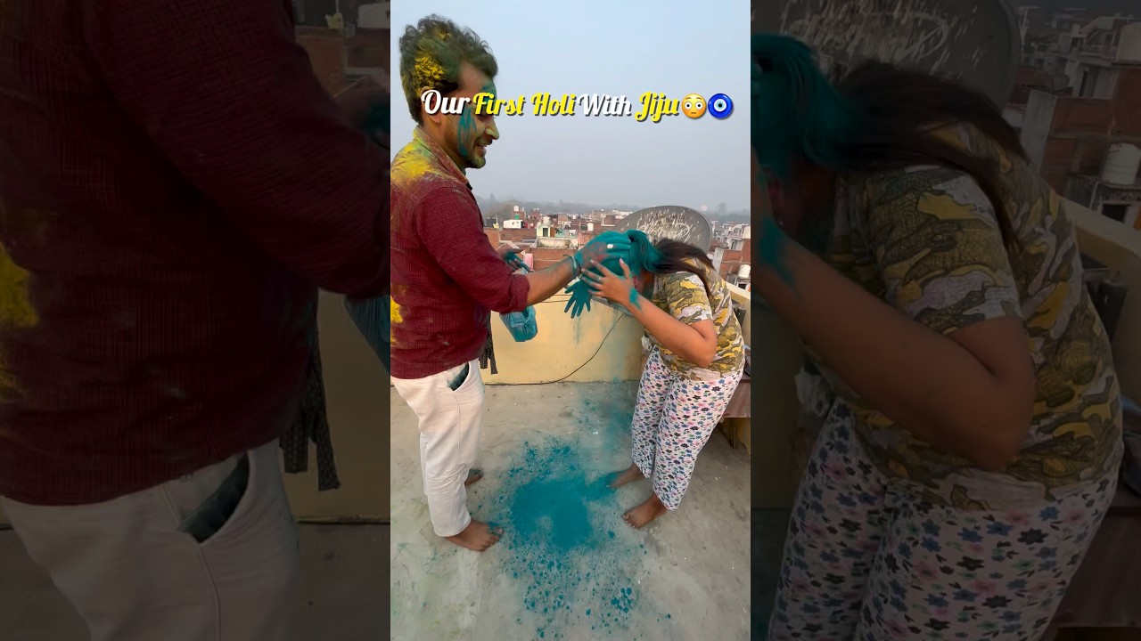 BHARI😱Padh Gyi Holi🌈😂23/100 #minivlog #family #holi #youtube #youtubeshorts #shorts