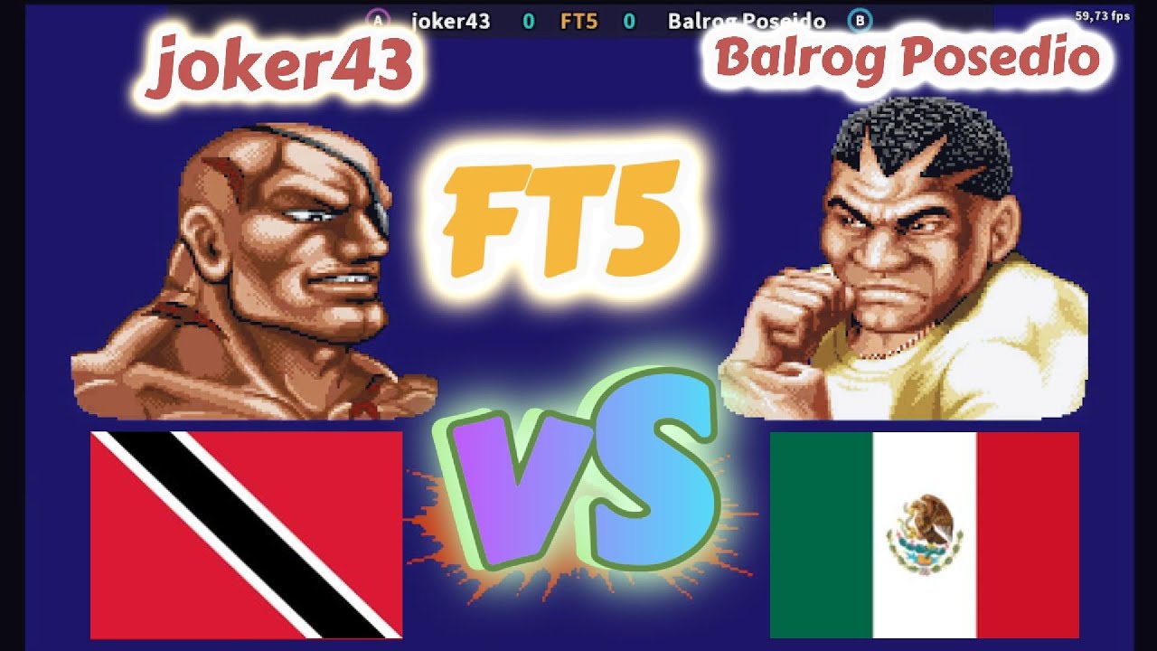 Street Fighter II': Champion Edition - joker43  vs Balrog Poseido - FT5 - 1080P/60FPS - 15.05.2025