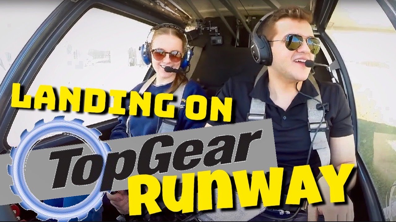 Landing on the Top Gear runway - Flight to Dunsfold in the c42 microlight