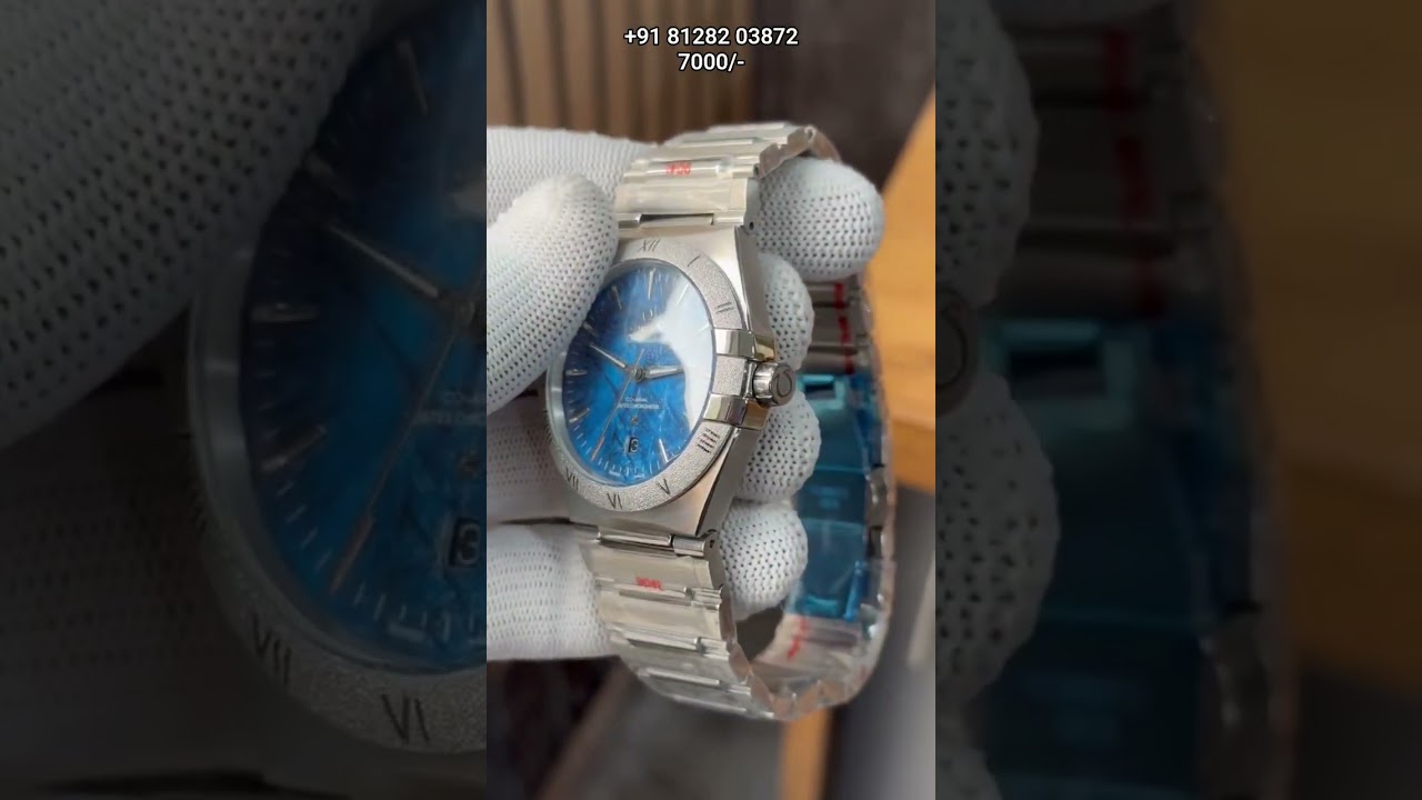 Omega Constellation Meteorite Edition Blue Dial Automatic SS  Metal Starp