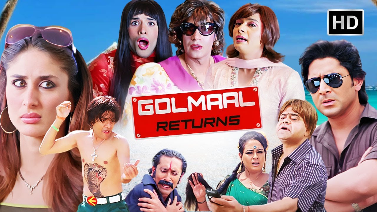 Ajay Devgn's Blockbuster Comedy Movie - Golmaal Returns &ndash; Full in HD - Arshad Warsi, Kareena Kapoor