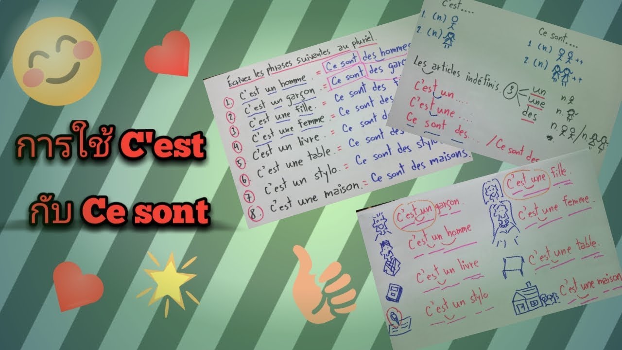 ภาษาฝรั่งเศส การใช้ C'est กับ Ce sont
