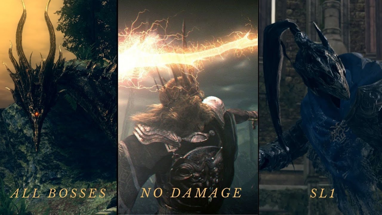 Dark Souls Remastered All Bosses [No Damage, SL1,Only Melee]
