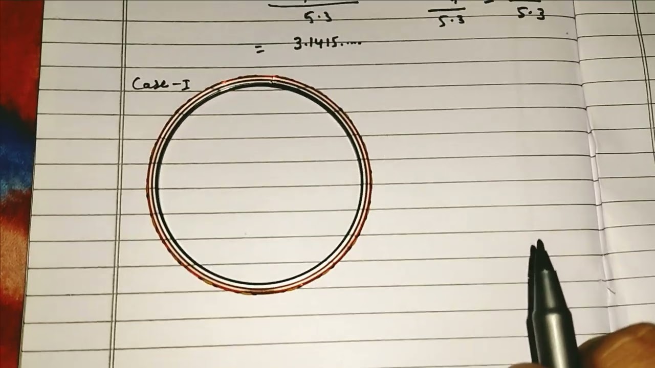 value of pi practical, calculate by two different diameters of bangles.