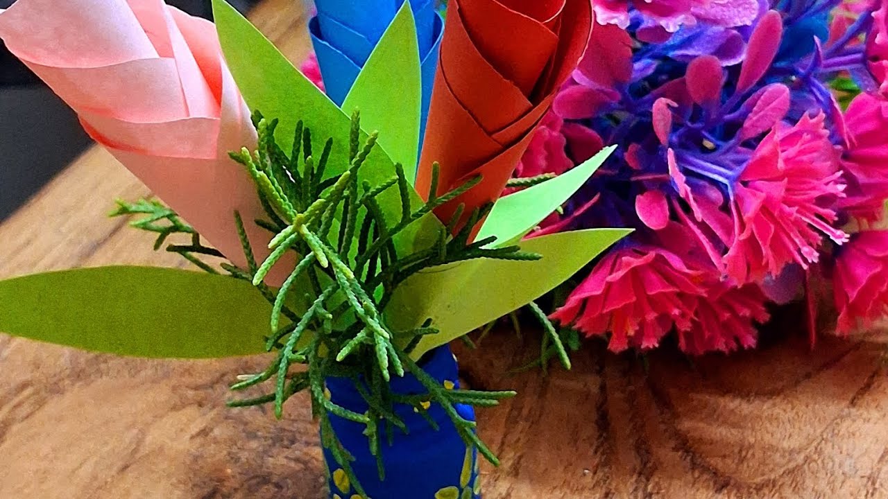 Easy Paper Flower Making 🌷 | Step-by-Step Craft Tutorial