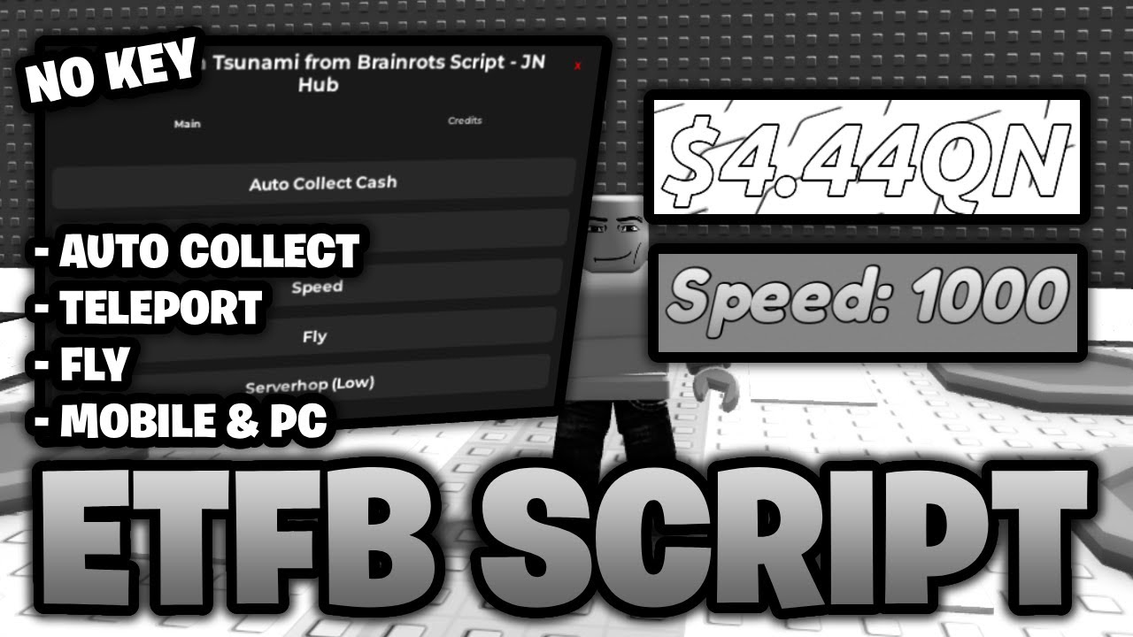 *NO KEY* Escape Tsunami For Brainrots Script | Auto Collect, Speed & More! 🌊