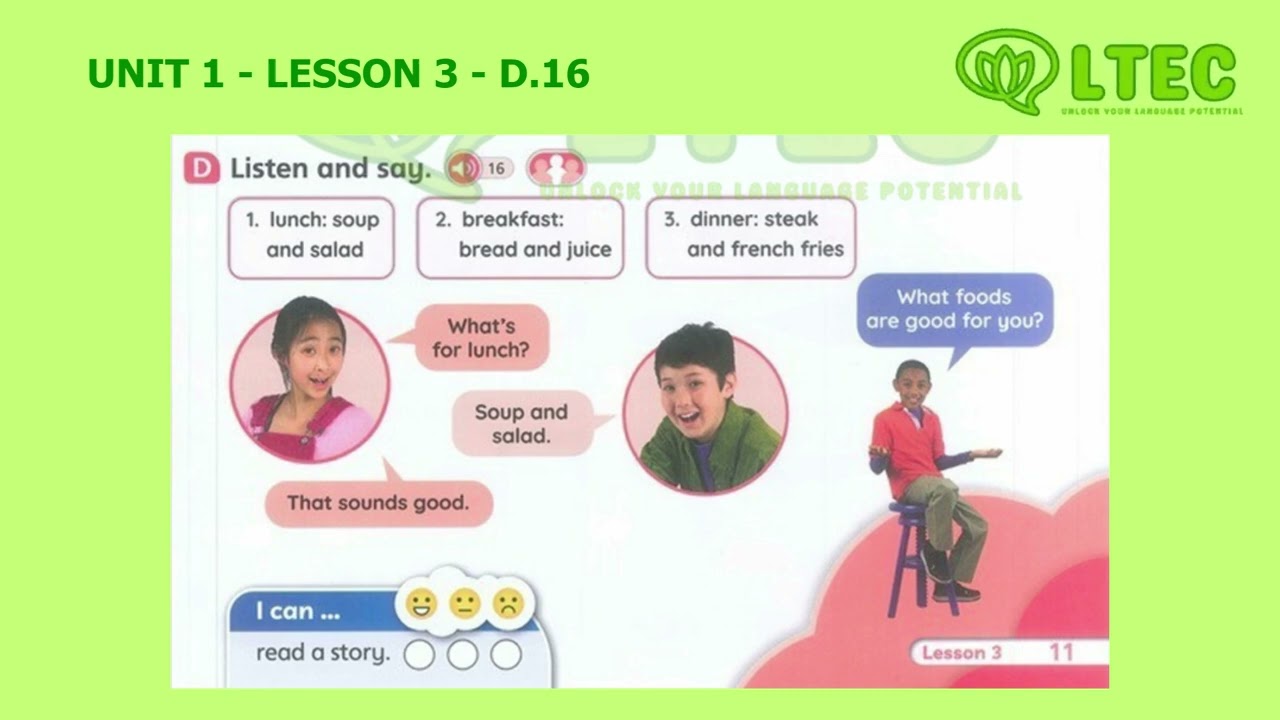 OXFORD - EVERYBODY UP (3rd Edition) - Level 3 - Unit 1: Things to Eat [ Lesson 3 - Part D ]