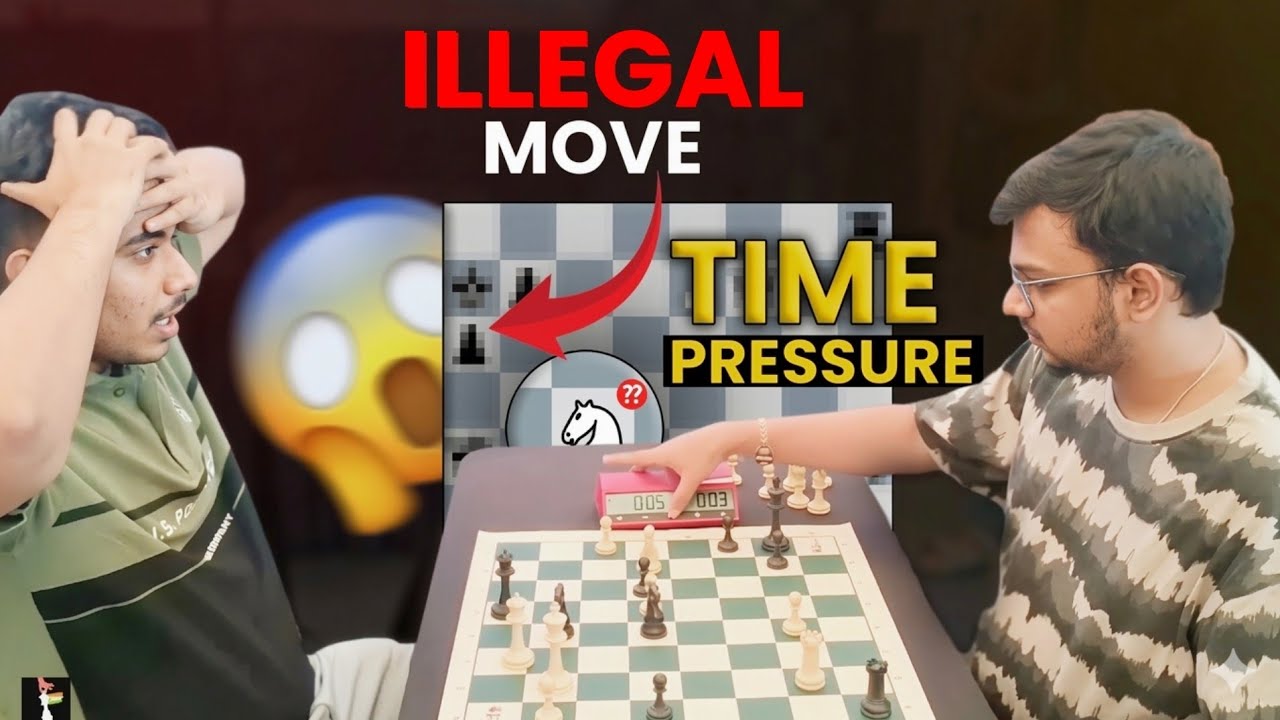 Time Pressure BLUNDER & Illegal Move Ends the Game | 4th Anniversary Phoenix ChessBase India Tmt