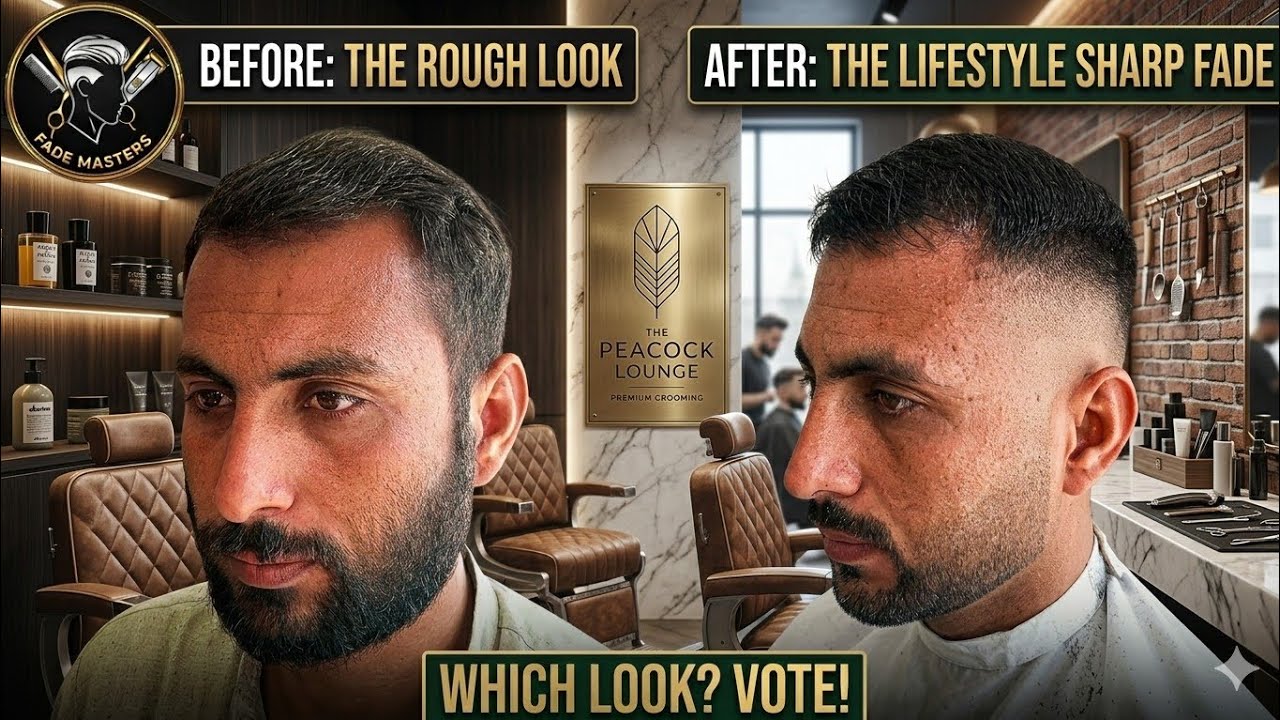 Amazing Haircut Transformation: From Rough to Sharp Fade! 🔥