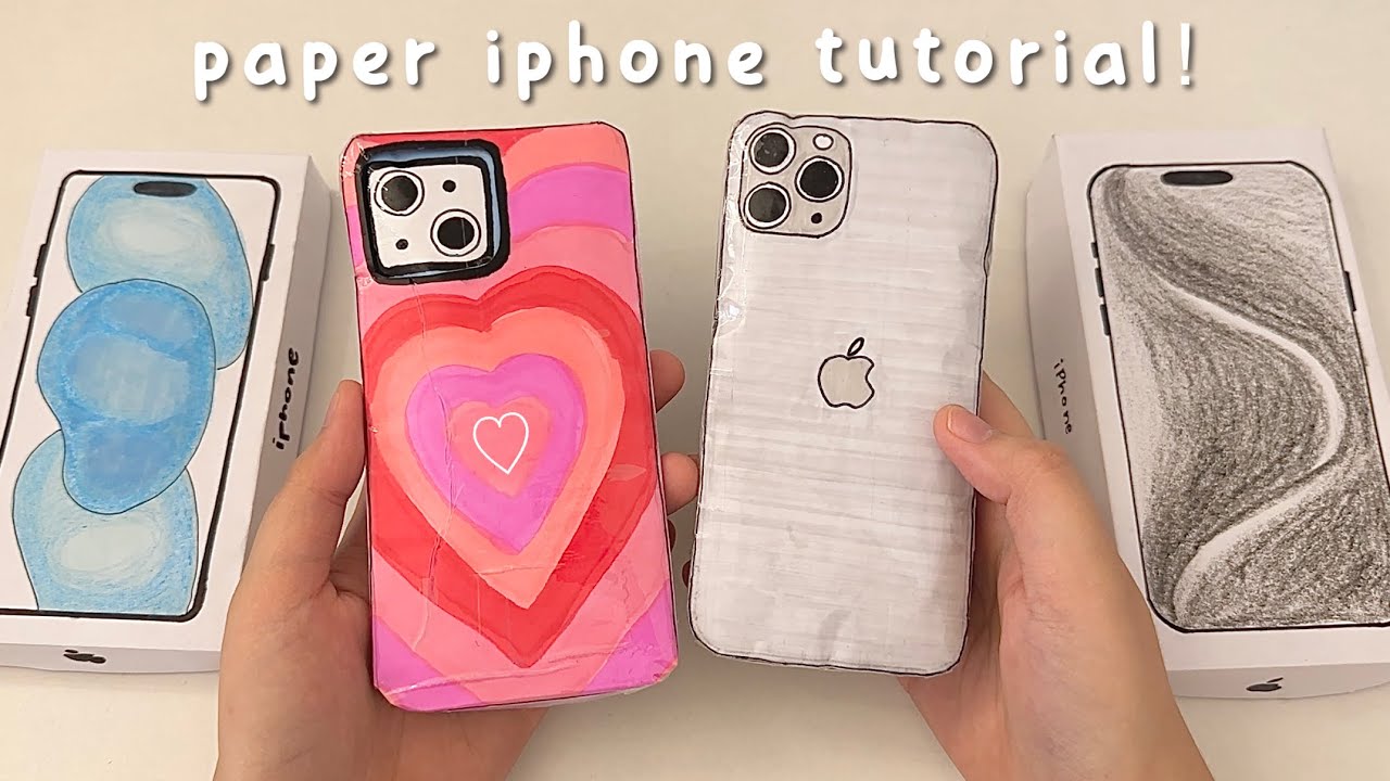 [❗️tutorial❗️] How to make paper iphone15 and case + unboxing! | asmr paper diy