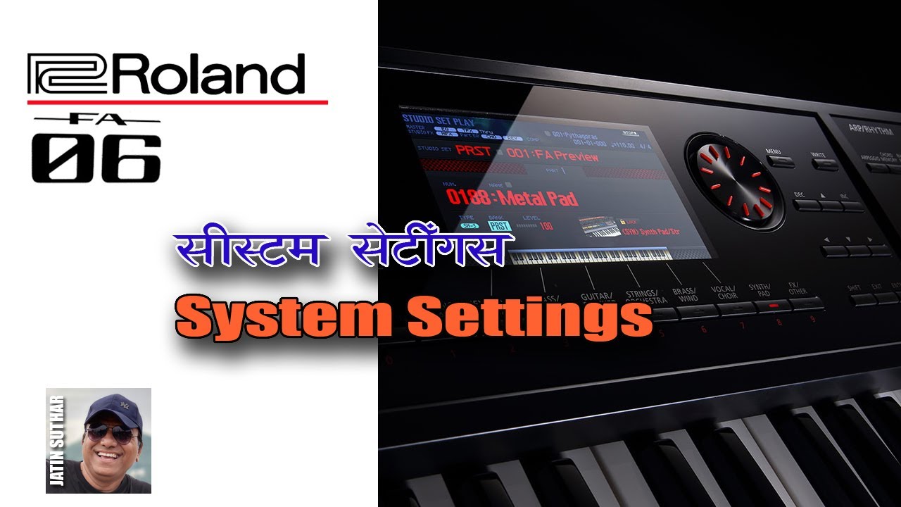Roland FA06 सिस्टम सेटिंग्स | System settings
