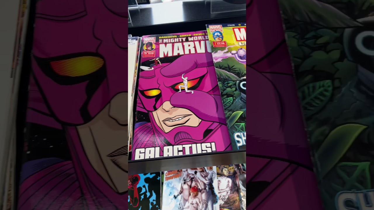 Marvel comics in oxfam charity shop