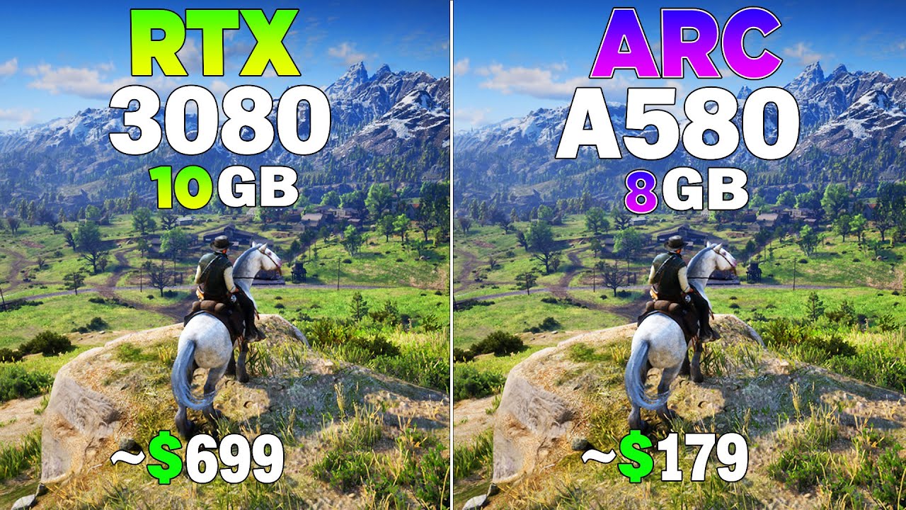 RTX 3080 vs ARC A580 - Test in 8 Games