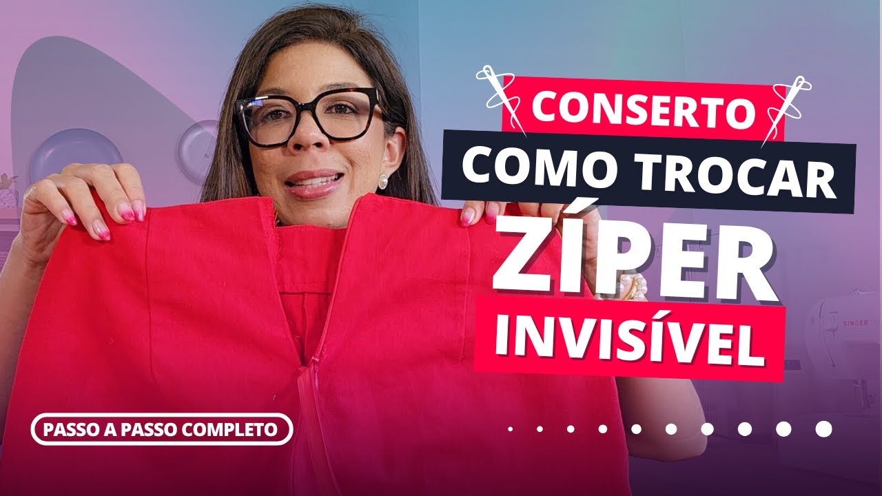 Como trocar Zíper Invisível super fácil e acabamento perfeito | Josi Faria