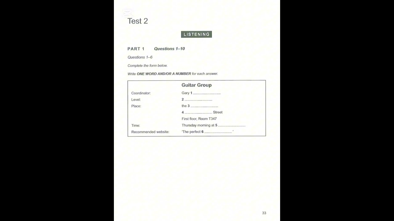 Cambridge 19 listening test 2 ( book 19 listening test 2) with answer