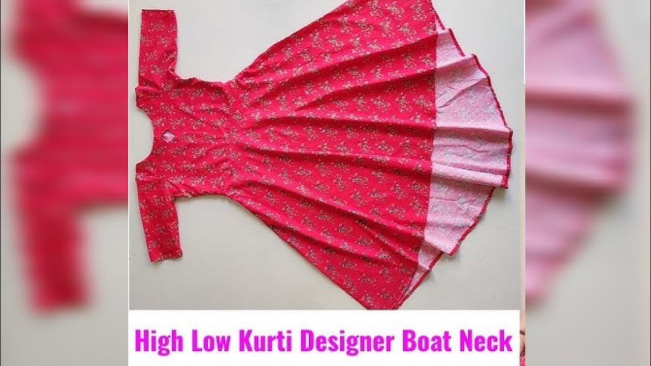 High Low Frock Cutting and Stitching for 10 Years Baby Girl | Easy Step by Step Tutorial.