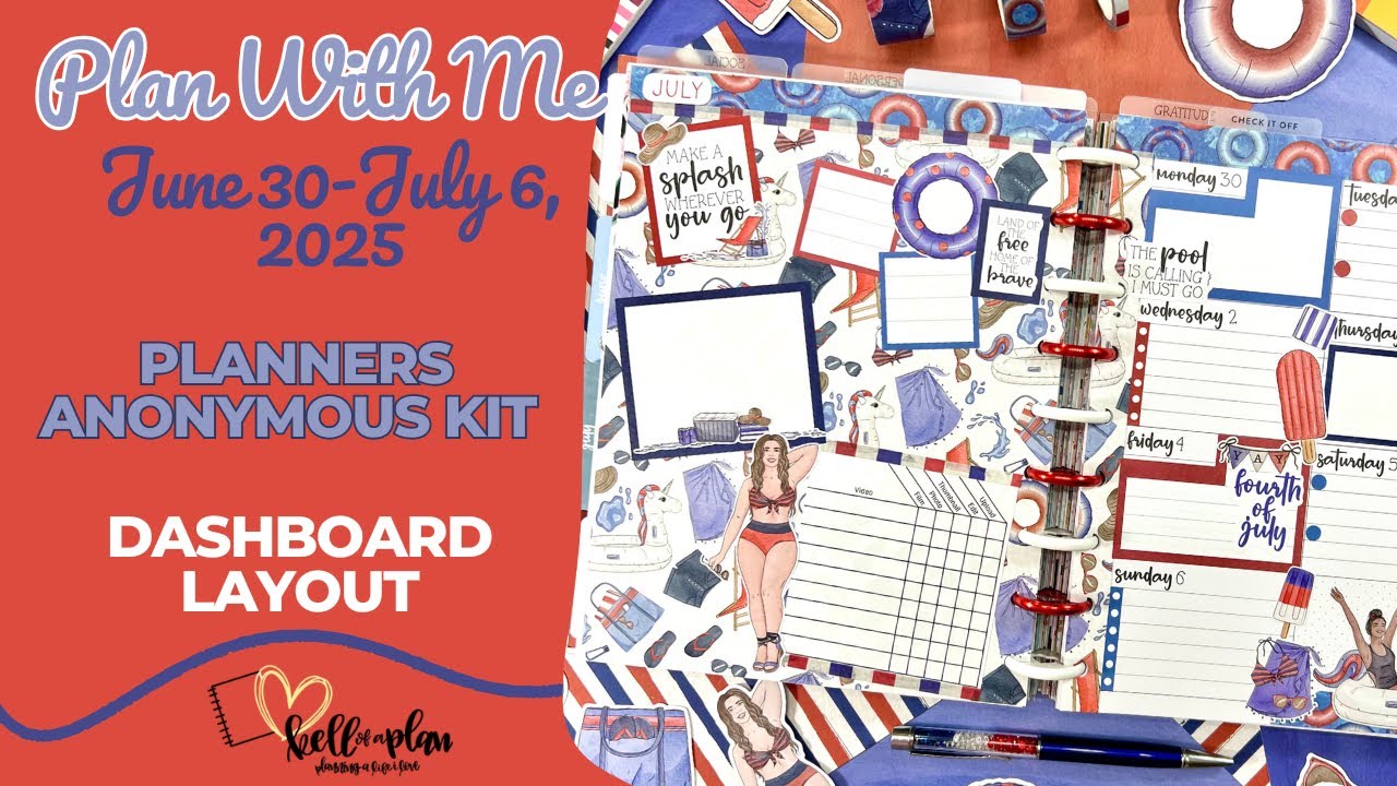 DASHBOARD LAYOUT PLAN WITH ME | JUN 30-JUL 6 | SOCIAL MEDIA | PLANNERS ANON KIT KELLOFAPLAN PLANNER