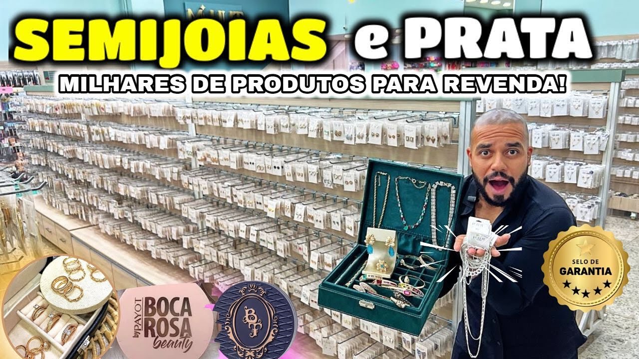 SEMIJOIAS e PRATA 925 | A MAIOR IMPORTADORA DO BRÁS SP + MAQUIAGEM ATACADO BRÁS SEMIJOIAS NO ATACADO