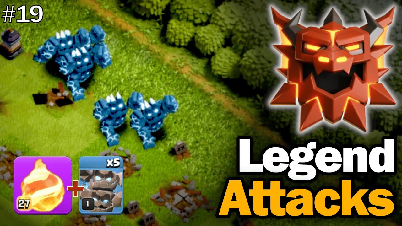 Legend League Attacks With Meteor Golem + Fireball Army 🔥 | COC #19