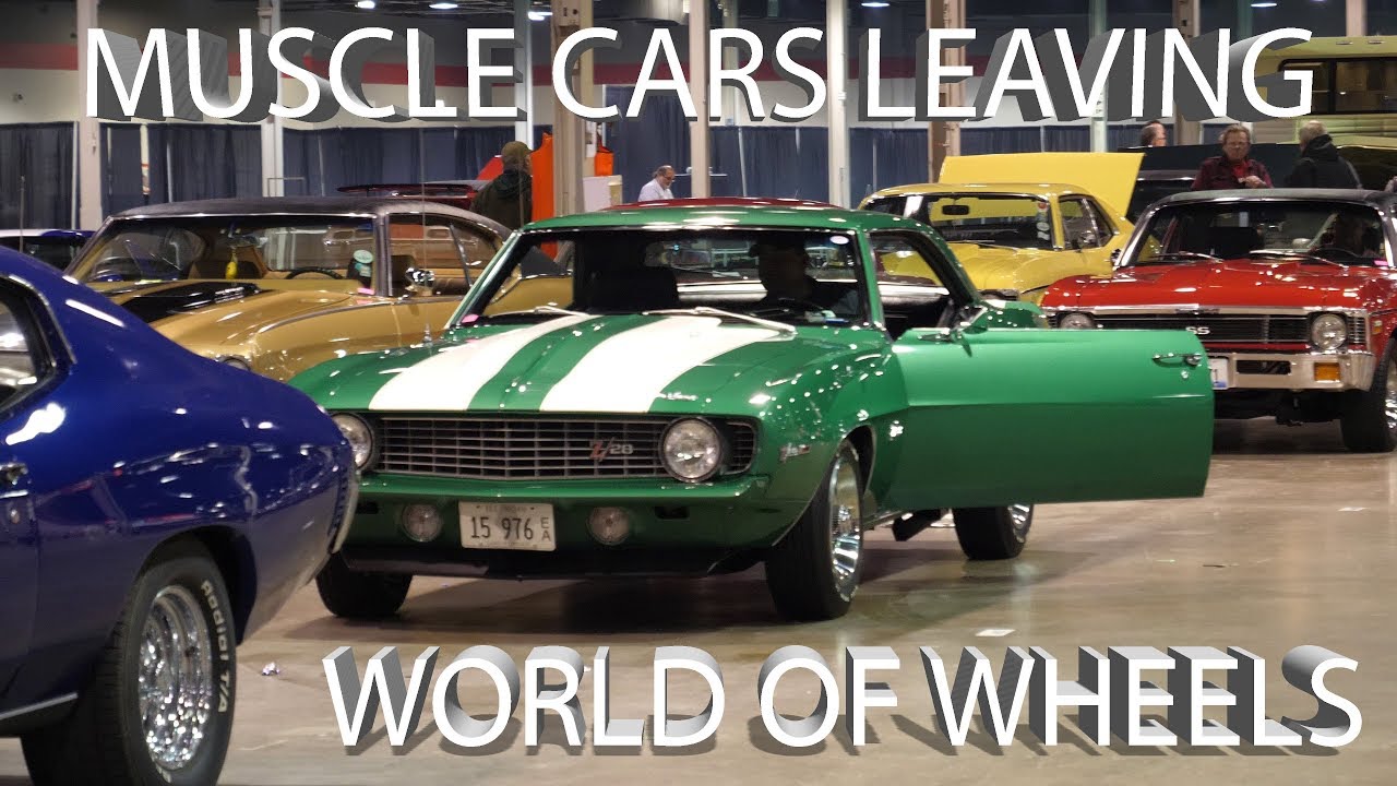 1 Hour of LOUD Muscle Cars Leaving Autorama World of Wheels Chicago Car Show [4K]