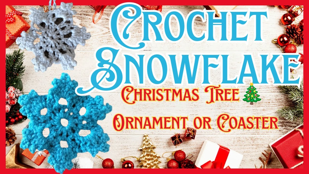 DIY Crochet |Crochet Snowflake | Christmas Tree Ornament | Simple & Easy Crochet Coaster Idea