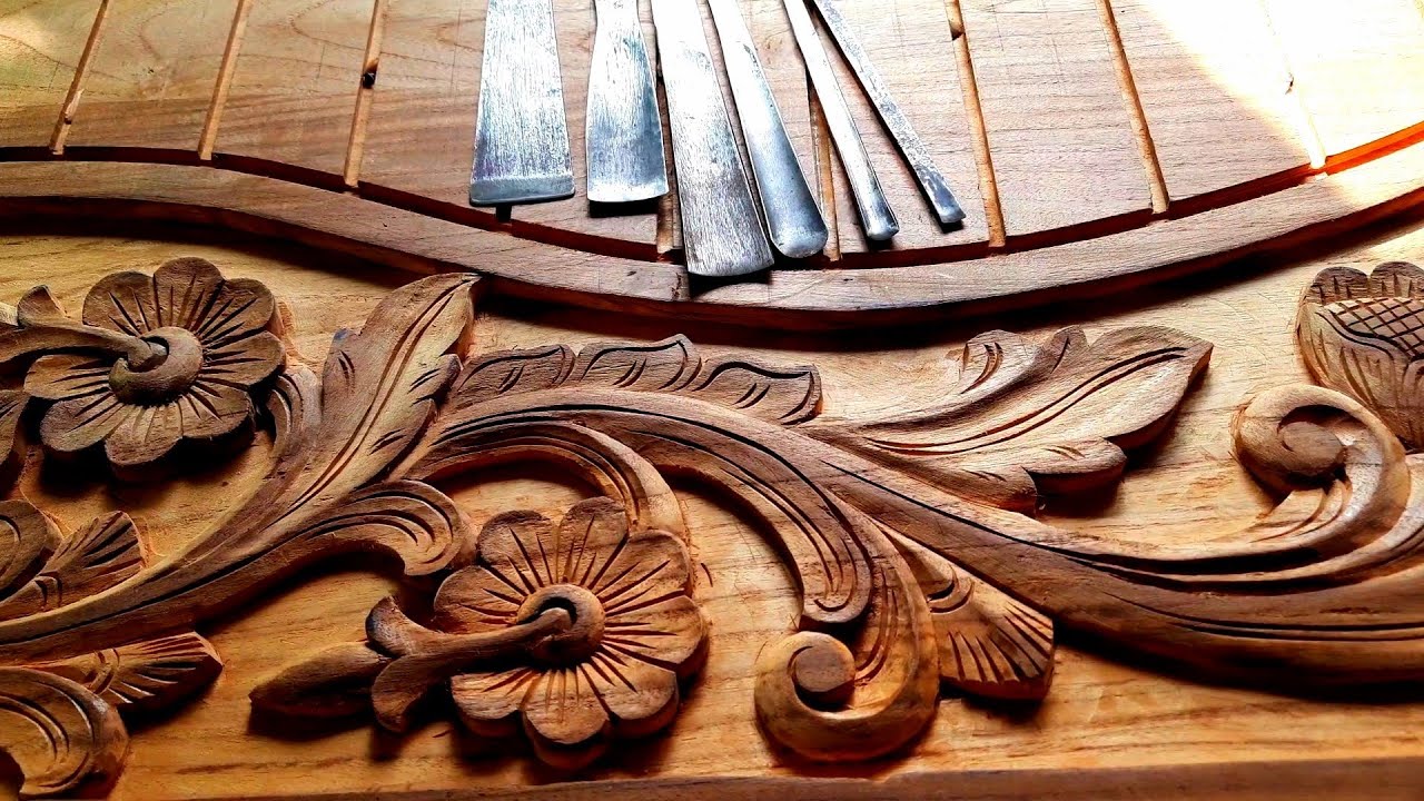 |Wood carving beginners tutorial|UP wood art|wood carving door|