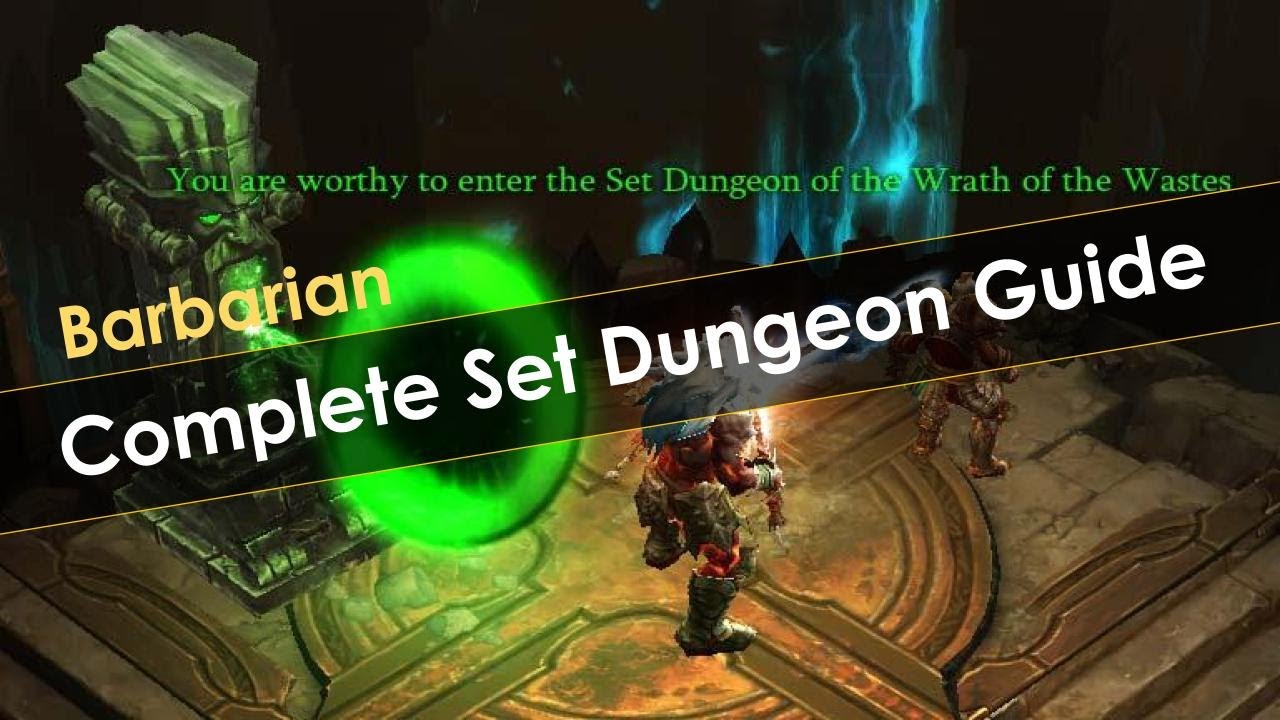 Diablo 3 Complete Barbarian Set Dungeon Guide (Immortal Kings, Raekor, Wastes, Might of the Earth)