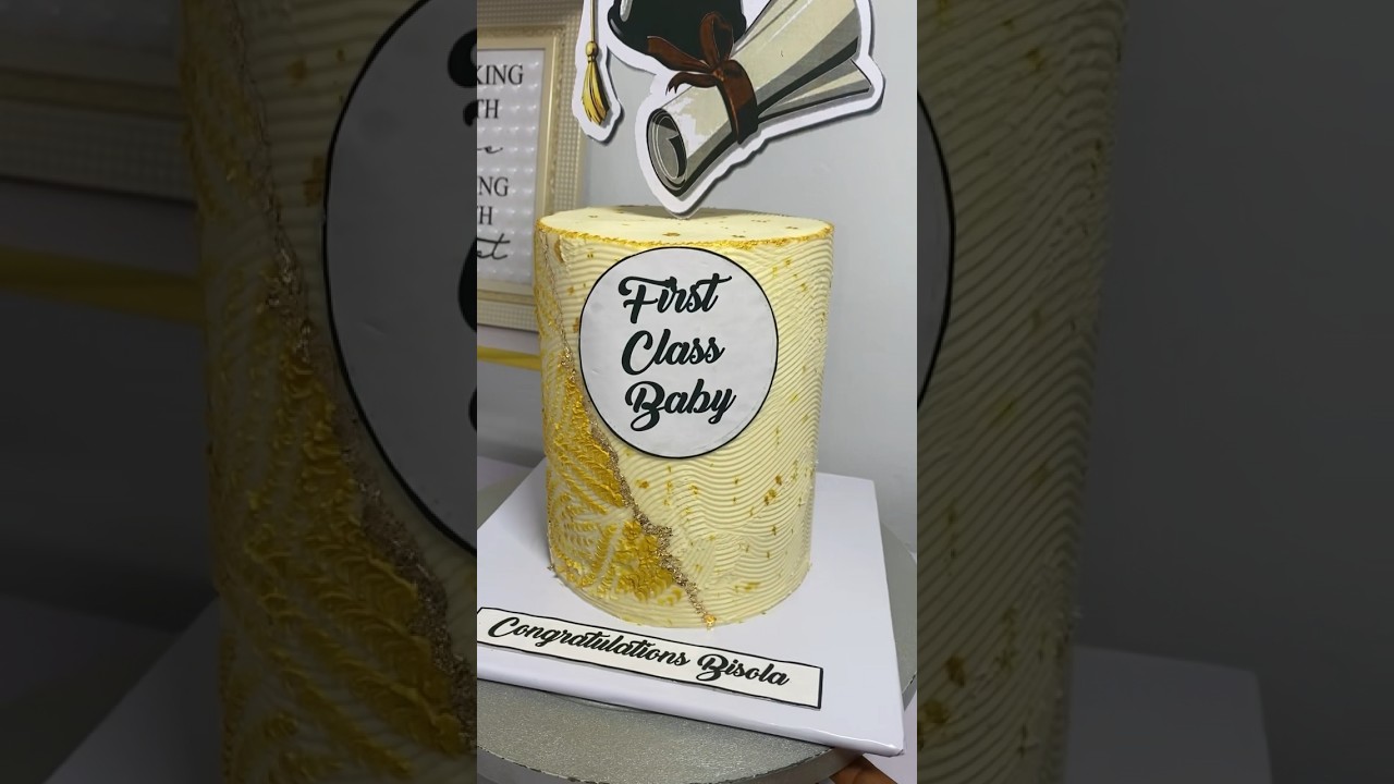 Convocation cake for a first class Baby #cake #buttercream #convocation2024 #youtubeshorts #shorts