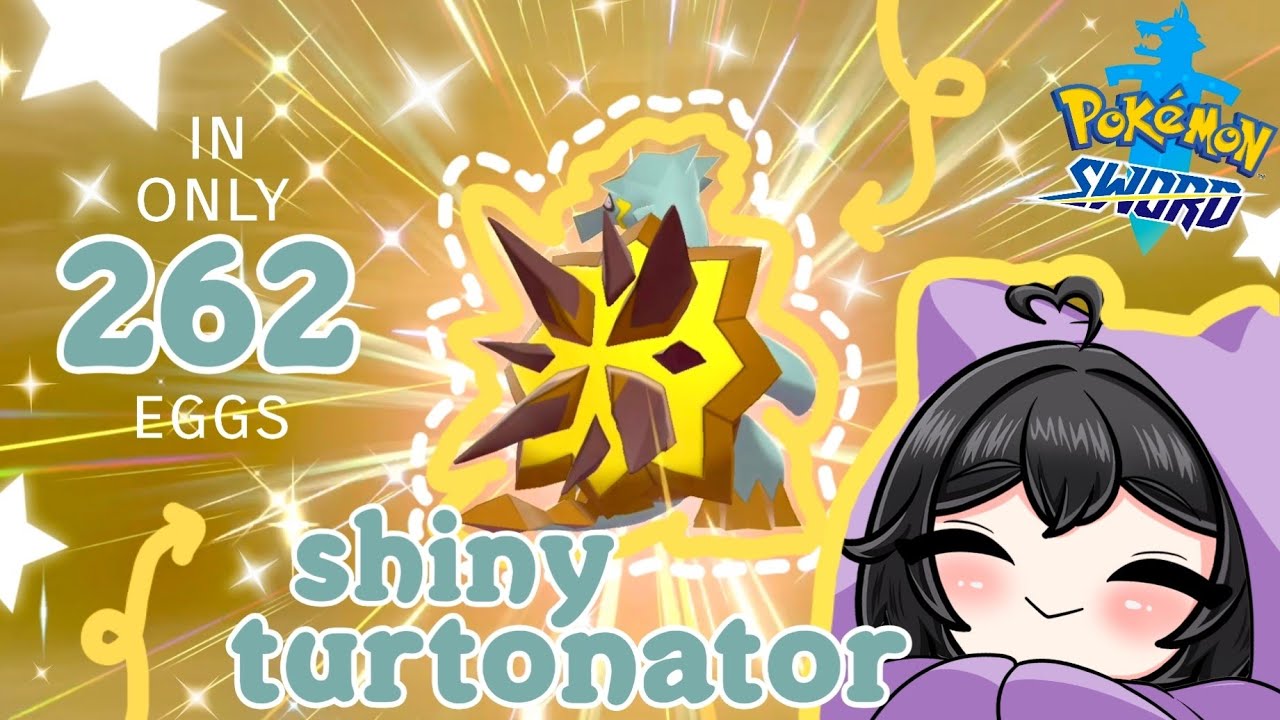 SHINY TURTONATOR in 262 eggs using Masuda Method! (Pokemon Sword) ♡