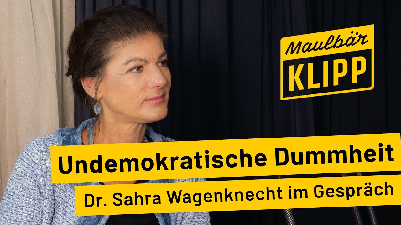 Undemokratische Dummheit – Dr. Sahra Wagenknecht im Gespräch