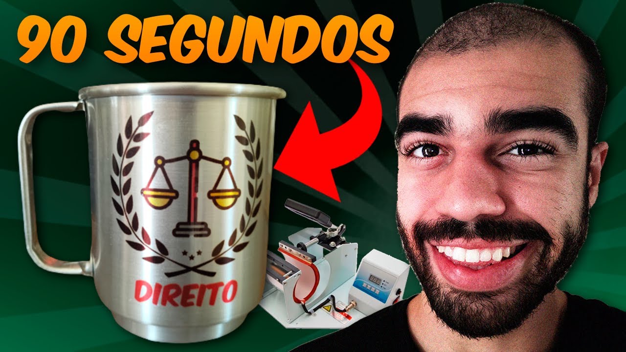 COMO SUBLIMAR CANECA DE ALUMÍNIO Sem Errar (Em 90 Segundos)