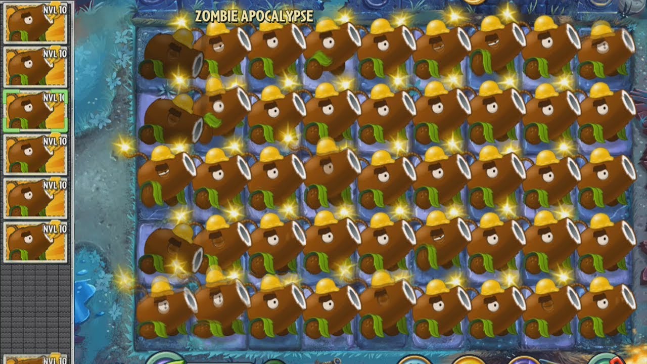 Plants vs Zombies 2 Challenge - Coconut Cannon vs all Gargantuar